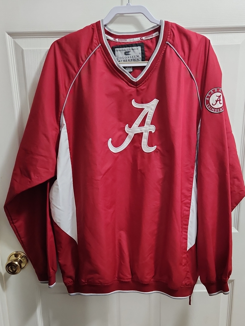 Colosseum Crimson and White Alabama Pullover Windbreaker